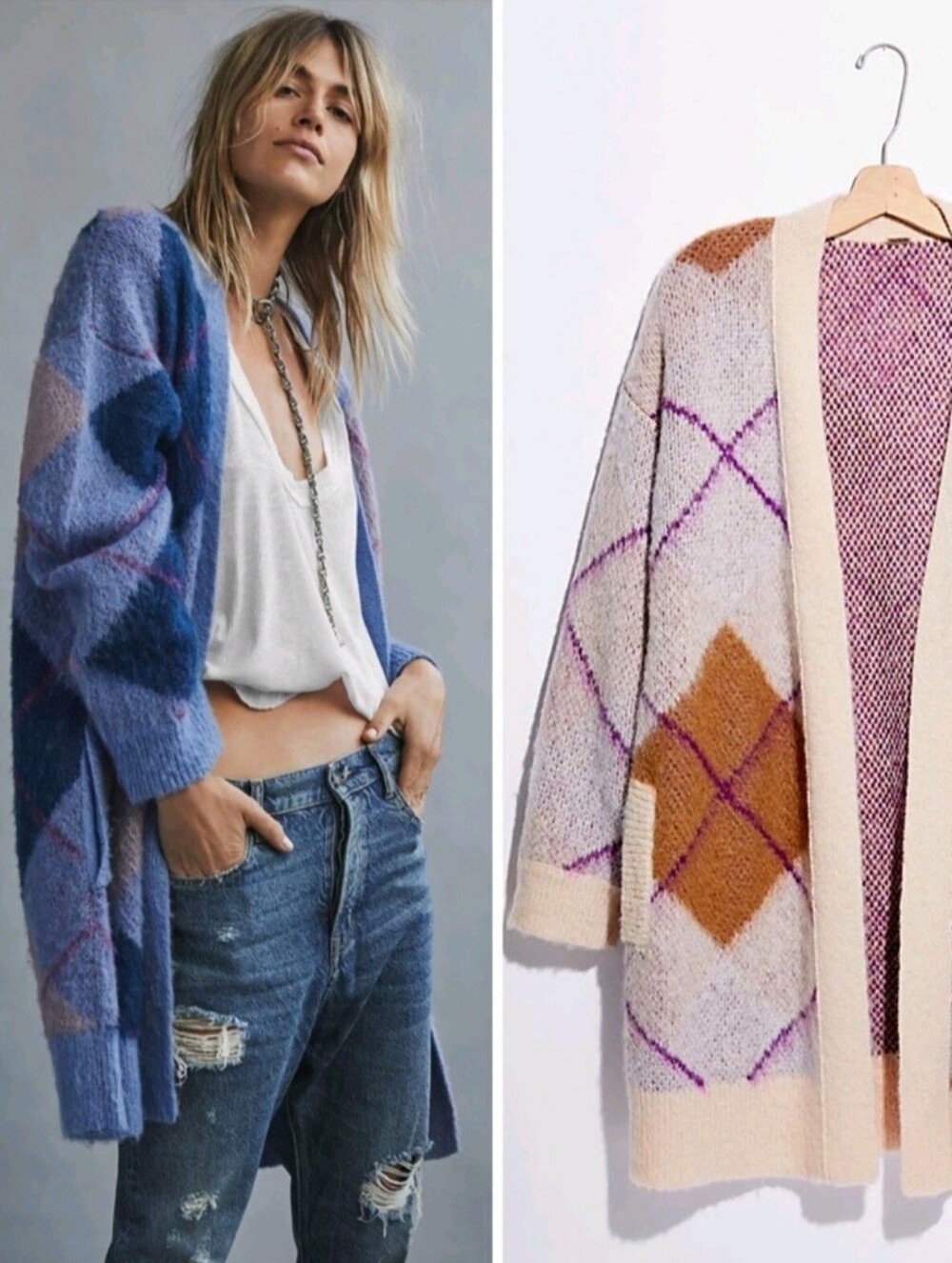 Free People Argyle Avenue Cardigan Size L